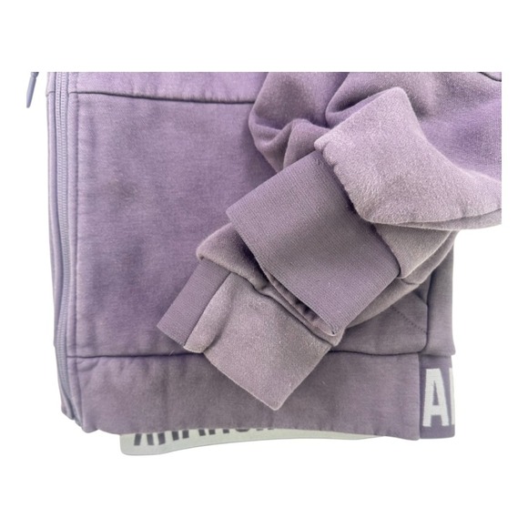 Gymshark GS Power Cropped Zip Hoodie Slate Lavender XL - Picture 5 of 13